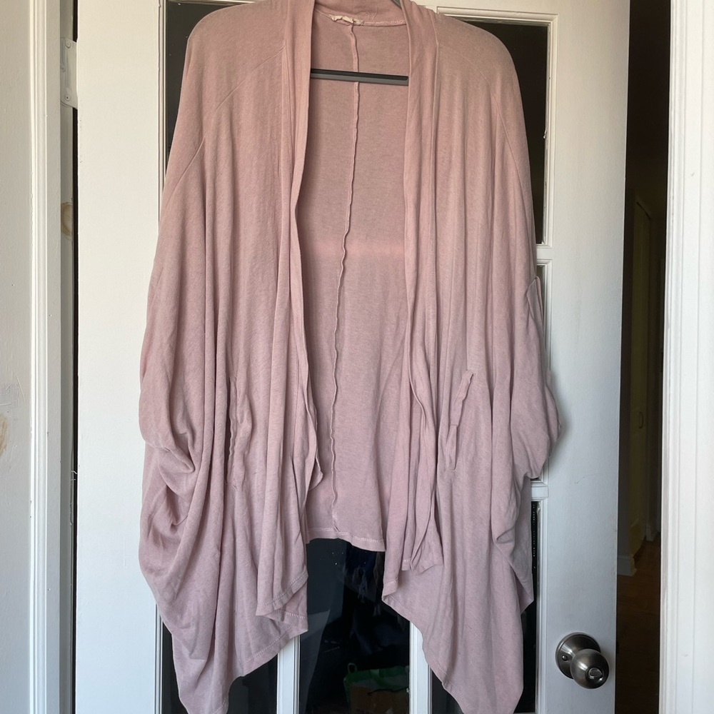 Pink Long Comfy Thin Cardigan